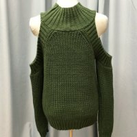 Ефектна блуза плетиво с голо рамо , снимка 5 - Блузи с дълъг ръкав и пуловери - 43488714