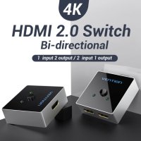 Vention Разклонител превключвател HDMI 2.0 Switcher/Splitter 2-Port Bi-Direction - AFLH0, снимка 10 - Кабели и адаптери - 43454721