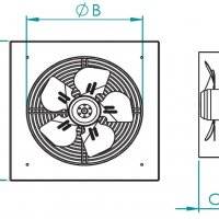 Осов (стенен) вентилатор ф350, 4200 m3/h, снимка 10 - Други машини и части - 37586916