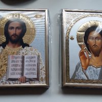ДВЕ РУСКИ ИКОНИ НА ИИСУС ХРИСТОС, снимка 1 - Икони - 38504235