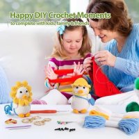 Нов Пълен Комплект за Начинаещи плетене с кука 2 Патета Деца възрастни, снимка 4 - Други - 43271043
