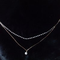 Колие с перли и висулка в златист цвят , снимка 3 - Колиета, медальони, синджири - 34863310
