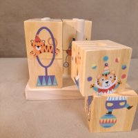 НОВИ!  Дървени кубчета пъзел за нанизване Животните от цирка, снимка 2 - Игри и пъзели - 38497861