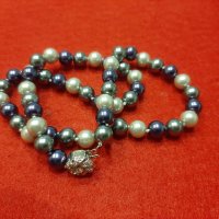 Перлена огърлица с естествени перли от Южнокитайско море, снимка 2 - Колиета, медальони, синджири - 27635851