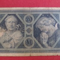 Райх банкнота 20 марки 1915г. Германия рядка за колекционери 28277, снимка 7 - Нумизматика и бонистика - 37142086