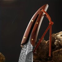 Швейцарски  многофункционален  ловен нож с шарка на пера, снимка 9 - Ножове - 43945223