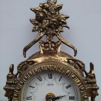 Бронзов настолен часовник за камина и бюро., снимка 3 - Антикварни и старинни предмети - 40379770
