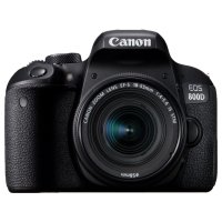 Фотоапарат DSLR Canon EOS 800D, 24.2MP, Wi-Fi, Черен + Обектив EF-S 18-55мм f/4-5.6 IS STM, снимка 1 - Фотоапарати - 44115892
