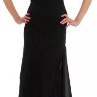 Quontum нова Дълга черна рокля с тюл бюстие , снимка 6 - Рокли - 32559182