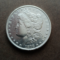 1 Морган долар 1878 г сребро, снимка 4 - Нумизматика и бонистика - 44866256