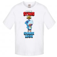 Детска тениска Shark Leon брол старс Brawl Stars, снимка 1 - Детски тениски и потници - 32928545