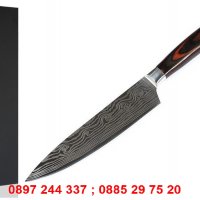 Нож дамаска стомана - код 2564, снимка 4 - Прибори за хранене, готвене и сервиране - 28262913