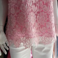 НАМАЛЕНИЕ-20% ИЗКЛЮЧИТЕЛНО КРАСИВА розова риза/блуза в дантела ХЛ/2ХЛ размер , снимка 3 - Ризи - 28361211