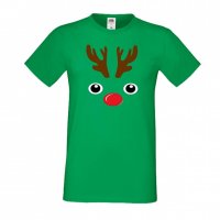Мъжка тениска Коледа DEER FACE, снимка 5 - Тениски - 34690539