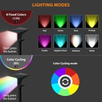 FLOWood Многоцветни водоустойчиви соларни прожектори, 50LED, IP67 - 4 бр., снимка 2 - Соларни лампи - 43945044