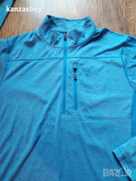 fjallraven abisko vent zip t-shirt ls - страхотна мъжка блуза Л КАТО НОВА, снимка 1