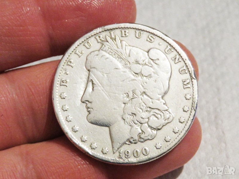Рядък голям сребърен долар, морган долар, MORGAN DOLLAR, ONE DOLLAR - 1900г  сребро, снимка 1