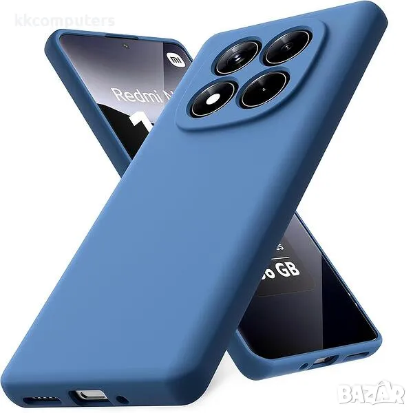 Калъф силикон / Син мат / за Xiaomi Redmi Note 14 5G Баркод : 3131981, снимка 1