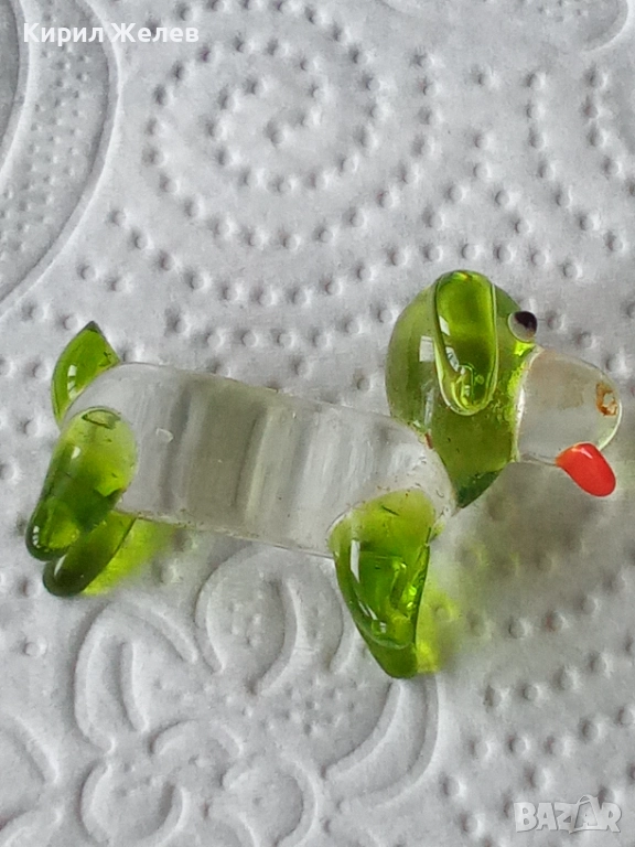 Фигурка на дакел от духано стъкло 20444, снимка 1