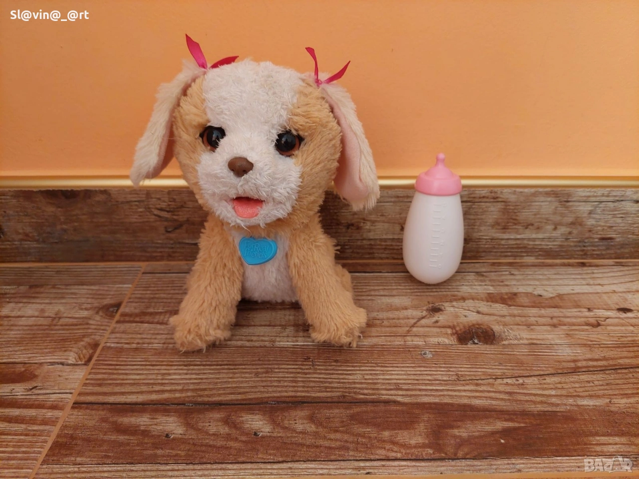 Furreal Friends интерактивно куче на Hasbro с шише, снимка 1