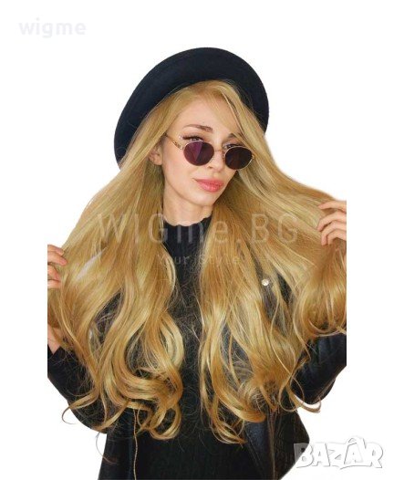 Дълга светлокестенява чуплива лейс фронт перука Дженифър, снимка 1