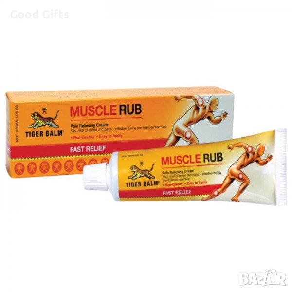 Тигрова мас 20г - Мехлем при ставни, Мускулни болки, Дискомфорт, Главоболие, Против комари и след ох, снимка 1