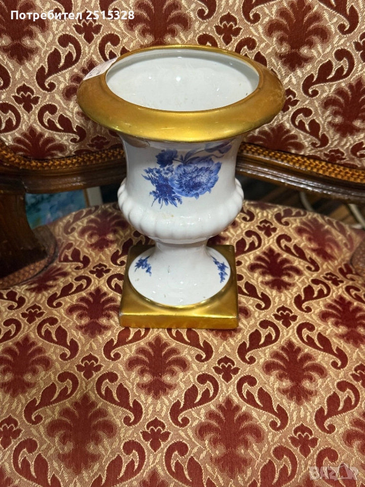 красива стара белгийска ваза, снимка 1