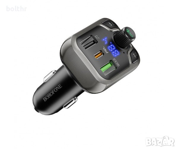 Блутут трансмитер Borofone BC38, MP3, Bluetooth, 2xUSB QC 3.0 18W, снимка 1