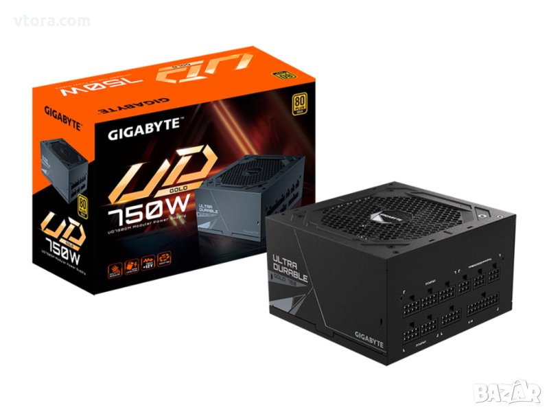 Захранване Gigabyte GP-UD750GM 750W, 80 Plus Gold, Active PFC, 120 mm fan, чисто ново, неразпечатано, снимка 1