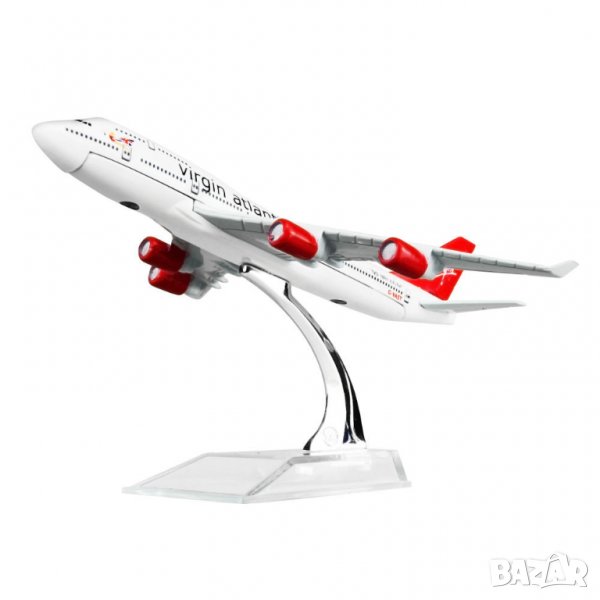 Боинг 747 самолет модел макет Virgin Atlantic метален B747, снимка 1