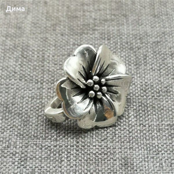  Цвете 0.990 Стерлингово Сребро с магнитна закопчалка за колие - 16 мм - за Бижута, снимка 1