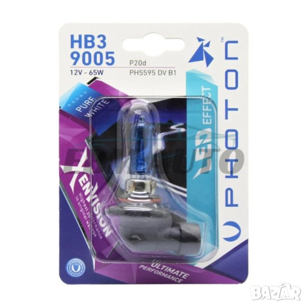 Халогенна крушка Photon HB3 9005 65W Xenon Vision, снимка 1