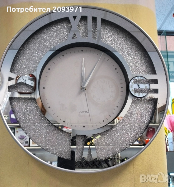 огледален стенен часовник, снимка 1