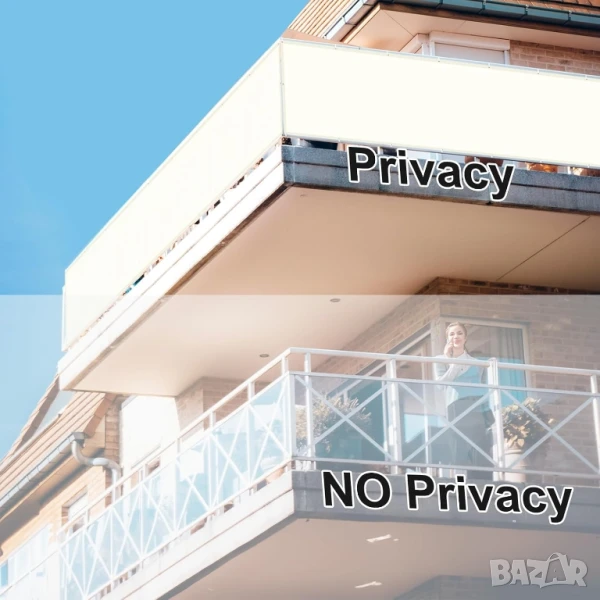 0,75х5м Параван за поверителност за балкон, тераса, ограда, водоустойчив , снимка 1