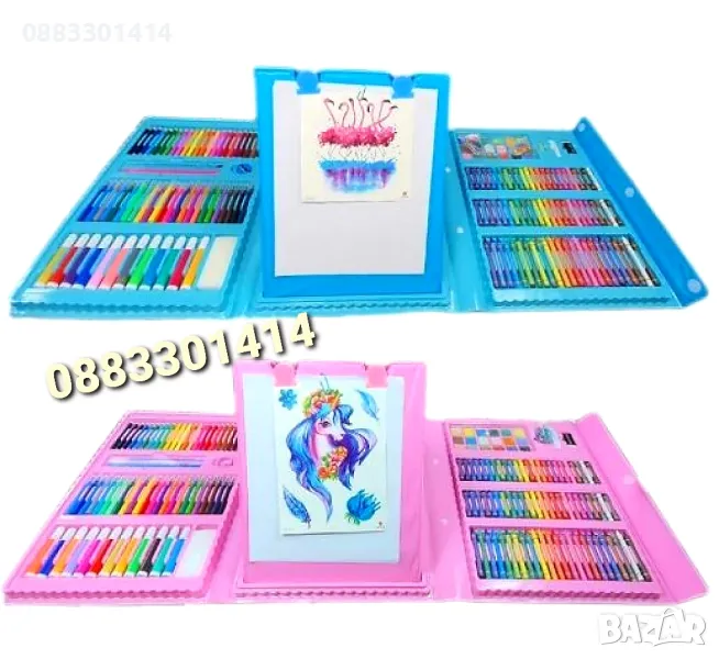 Детски комплект за рисуване 208 части , снимка 1