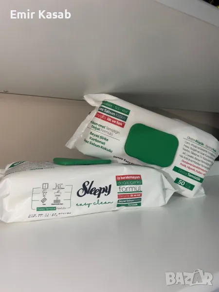 Санитарни мокри кърпи с Бял Сапун – Sleepy EasyClean, снимка 1