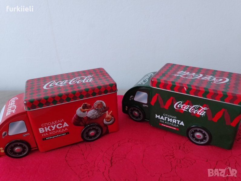 две коледни камиончета на кока кола , снимка 1