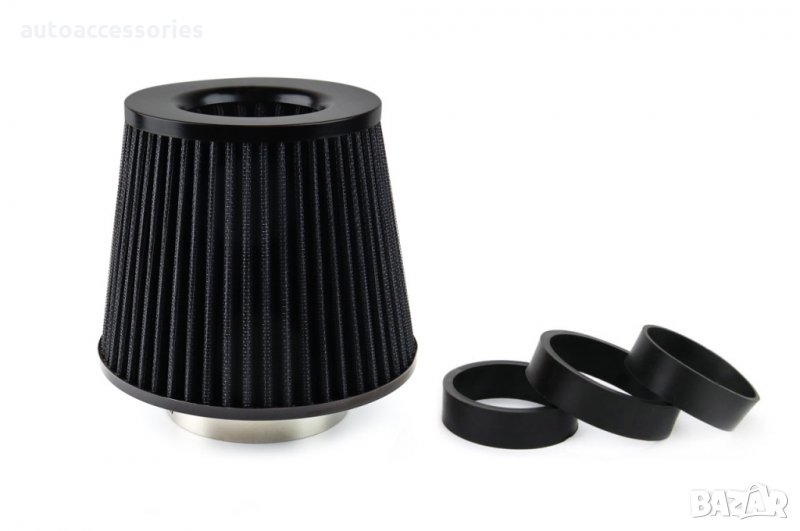 Спортен въздушен филтър 3 адаптера черен 02546, #1000052875, снимка 1
