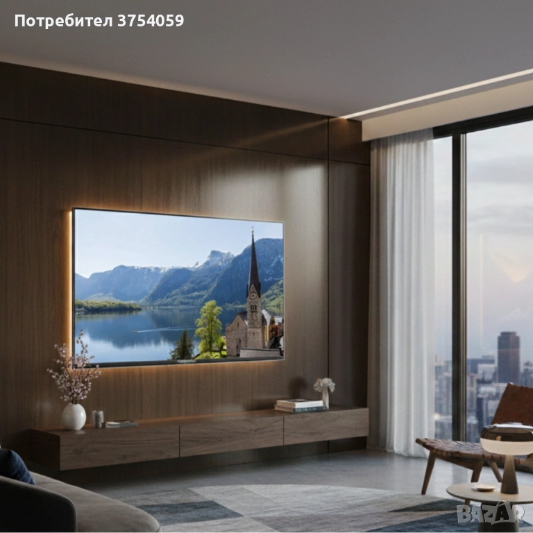 Телевизор Rancore T-55-S-14 – 55 инча 4K Android Smart TV с Wi-Fi, черен, снимка 1