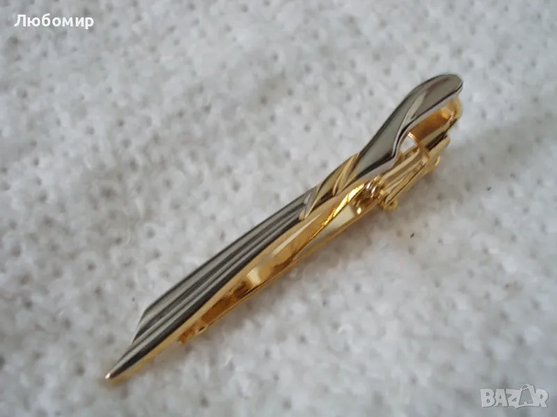 Луксозна щипка вратовръзка + бижу - списък, снимка 1