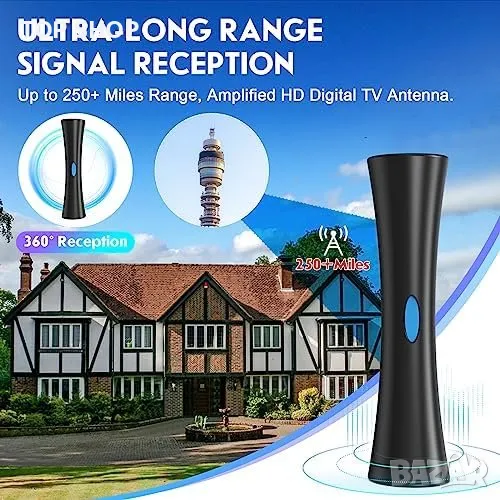 Нова Вътрешна телевизионна антена голям обхват силен сигнал телевизор, снимка 1