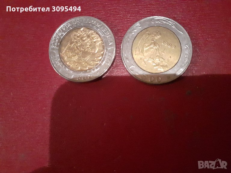 2 БРОЯ по 500 ЛИРИ САН МАРИНО. , снимка 1