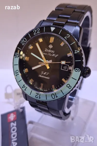 Zodiac Super Sea Wolf GMT Blackout Limited Edition 82psc., снимка 1