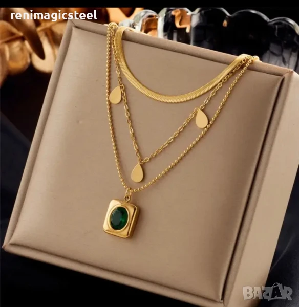 Тройно колие от медицинска стомана , снимка 1