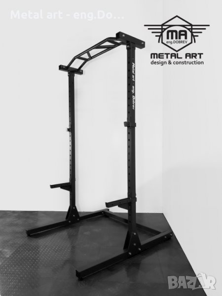 Стойка за клекове (Squat rack) с лост за набиране с различни хватове, снимка 1