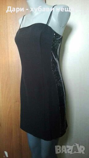 Изискана черна вталена рокля с пайети 🍀 Промоция -10%🍀❤M,M/L❤🍀арт.4362, снимка 1