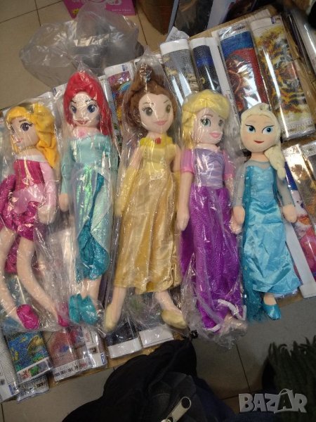 Елза,Анна,Покахонта,Пепеляшка,меки кукли,около 50см, снимка 1