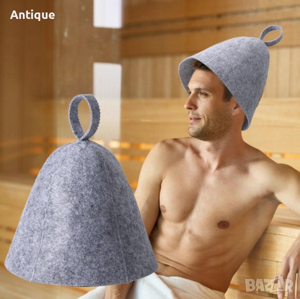 Шапка за сауна и парна баня от 100% вълна, снимка 1