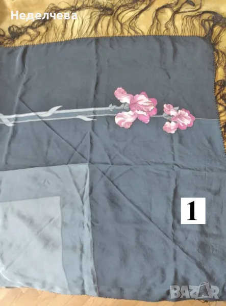 Дамски копринени шалове – квадратни , снимка 1