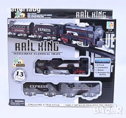 Влакче на релси със светлини Влак, снимка 1